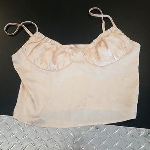 Lottie Moss cropped silky corset top size Medium cami